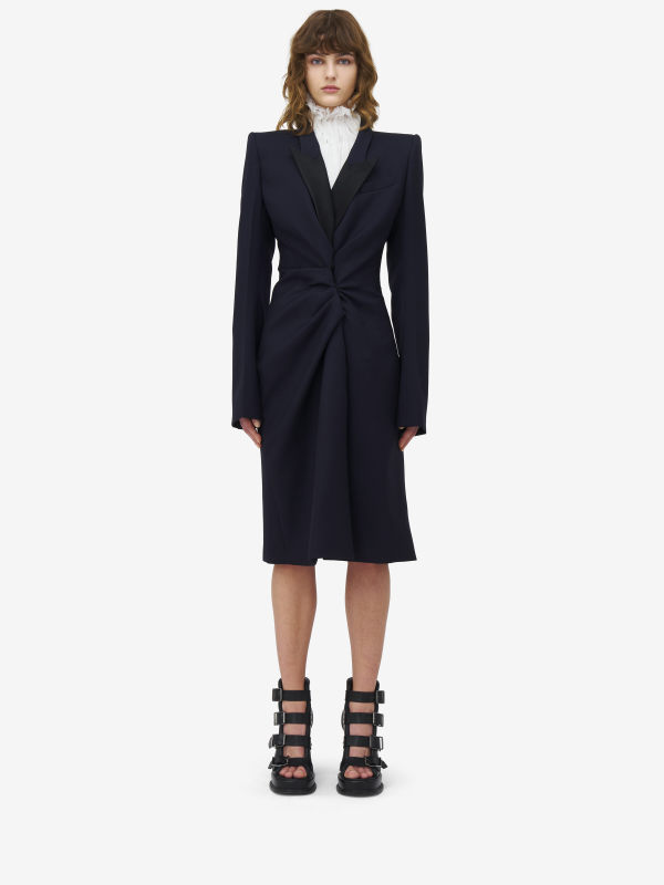 ALEXANDER MCQUEEN - Twisted Lapel Coat - Item 830332QJADK4100